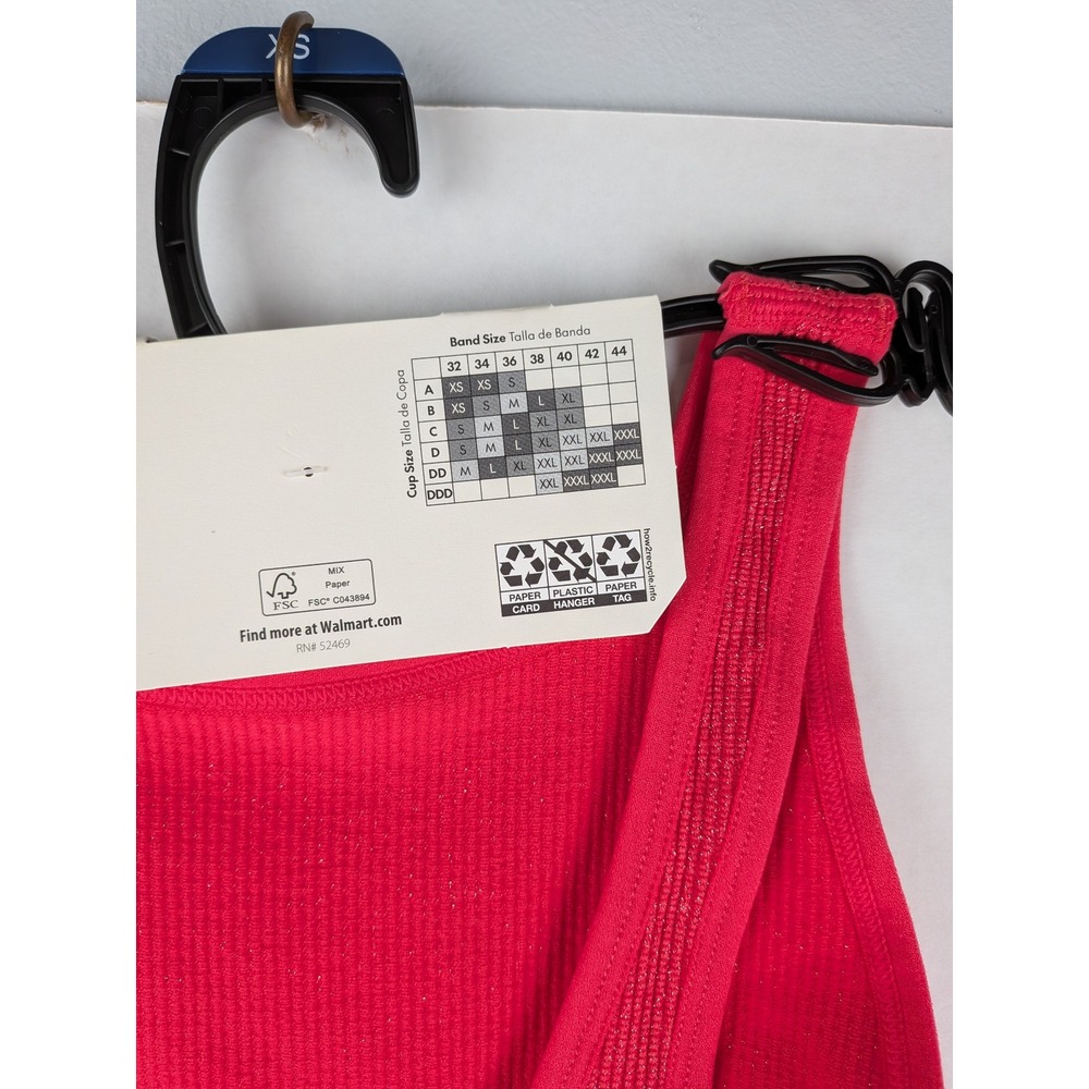 No Boundaries‎ Red Ribbed Seamless Snap Closure Tank Bodysuit Women's XS - Picture 5 of 5